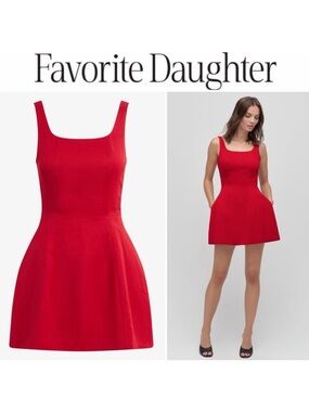 Favorite Daughter The Morgan Mini Dress Garnet Red Color